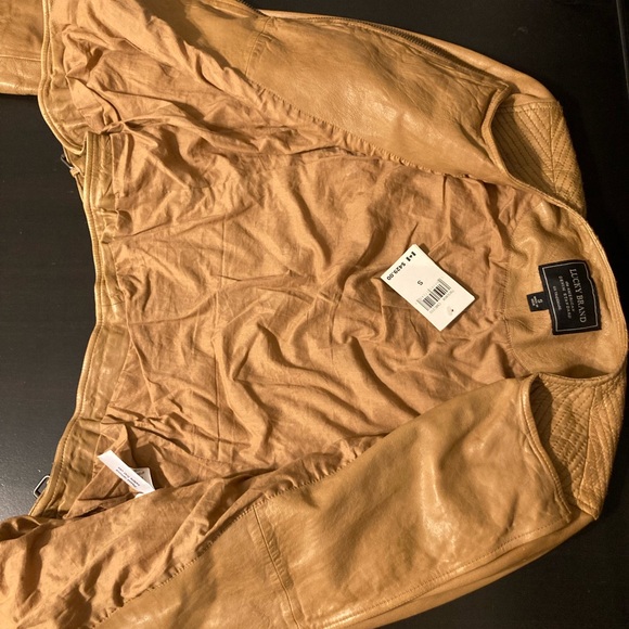 Lucky brand beige leather jacket - Picture 6 of 8